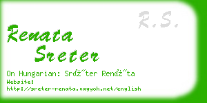 renata sreter business card